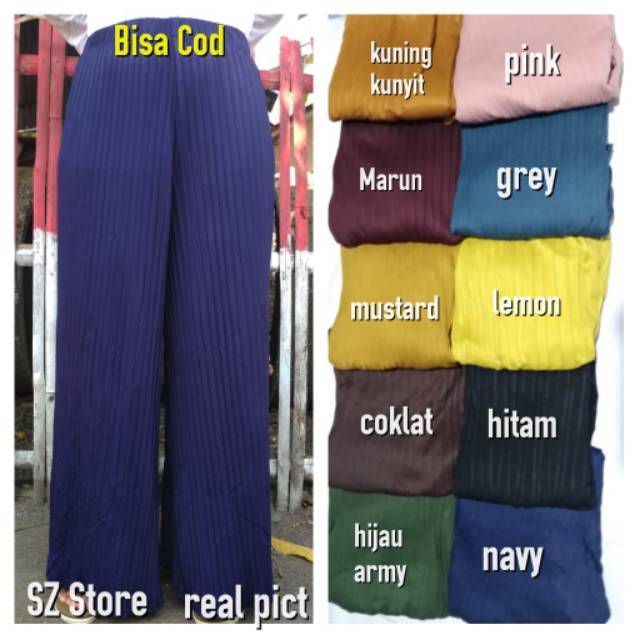 Celana Kulot Plisket / Kulot Plisket / Celana Plisket / Celana Wanita / Celana Kulot Panjang Wanita