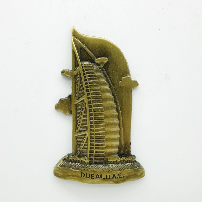 3D LOGAM Souvenir Negara magnet Kulkas Tempelan UAE Dubai Burj al-Arab