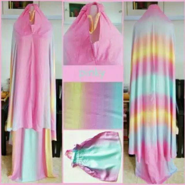 Mukena katun dian pelangi terbaru