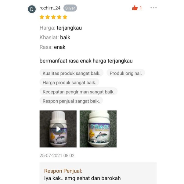 [GRATIS SABUN] Beli 3 Suplemen Penggemuk Badan O Fish Oil Omega Squa Minyak Ikan Hiu Suplemen Minyak Ikan