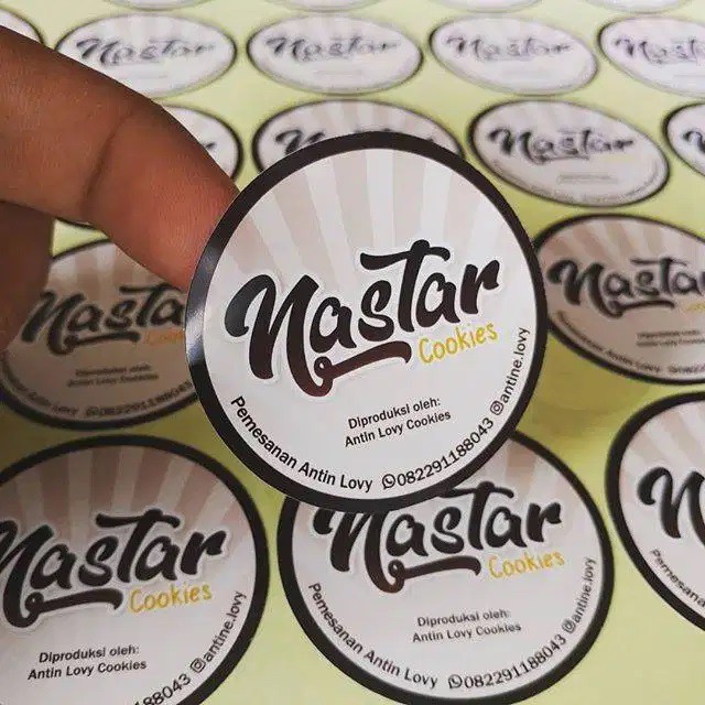 

Cutting Stiker Label Bulat Toples Kue Makanan Sticker Toko-GPC