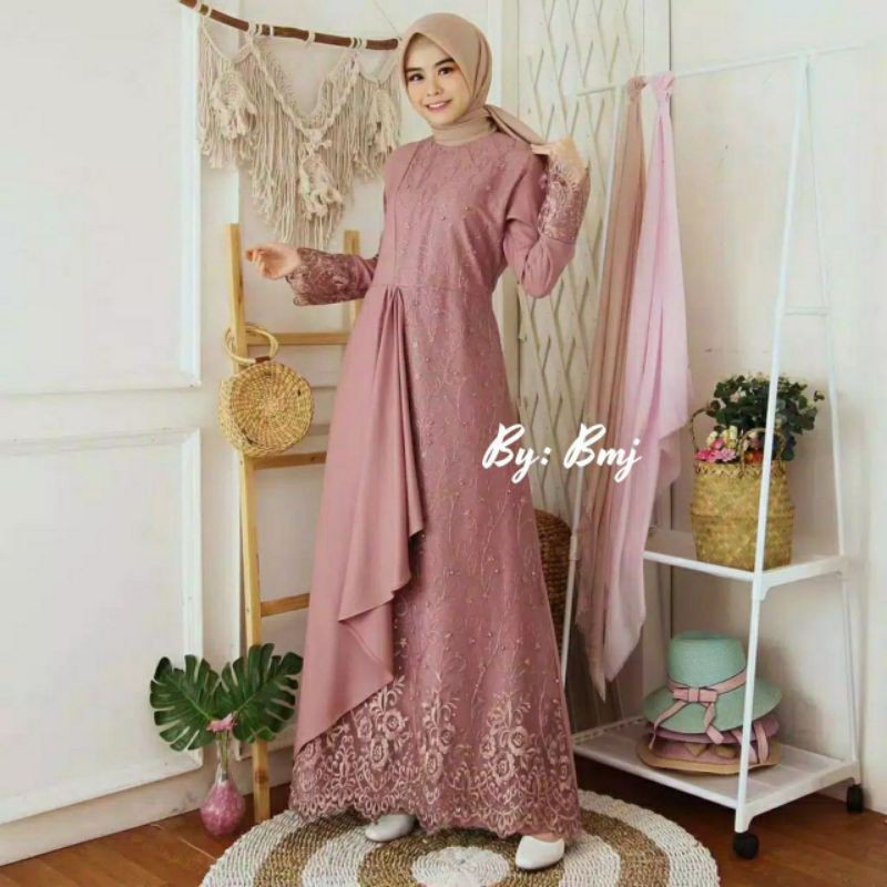 Gamis Valvet | Gamis Brukat | Gamis Busui | Gamis Tille | Gamis Bordir Mutiara | Gamis Pesta Nikahan