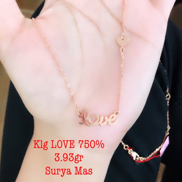 Kalung lgsg buah emas 750%