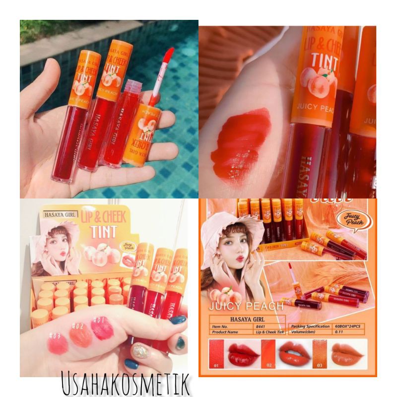 LIP TINT HASAYA GIRL 1BOX ISI 24PCS NO.H-8441