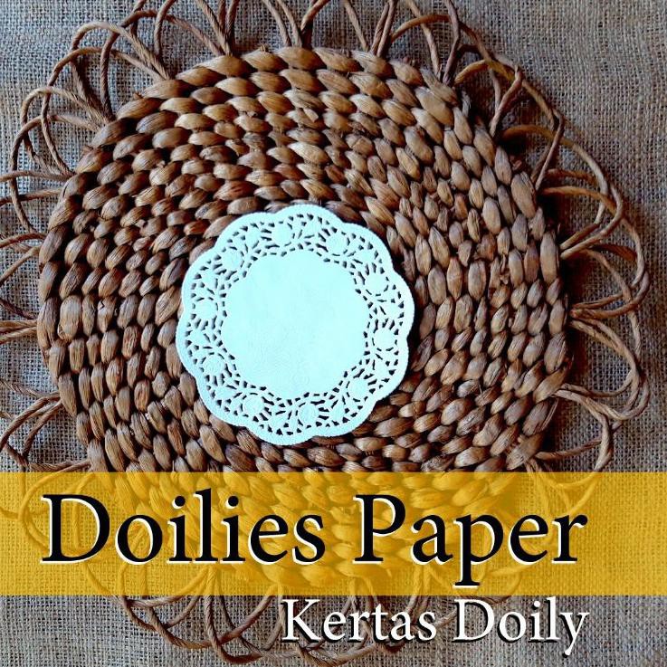 

Doily Paper Kertas Doilies 5.5" ( 14cm ) Warna isi 100 lembar Kertas Alas Renda / DragonPack EO99 ☈
