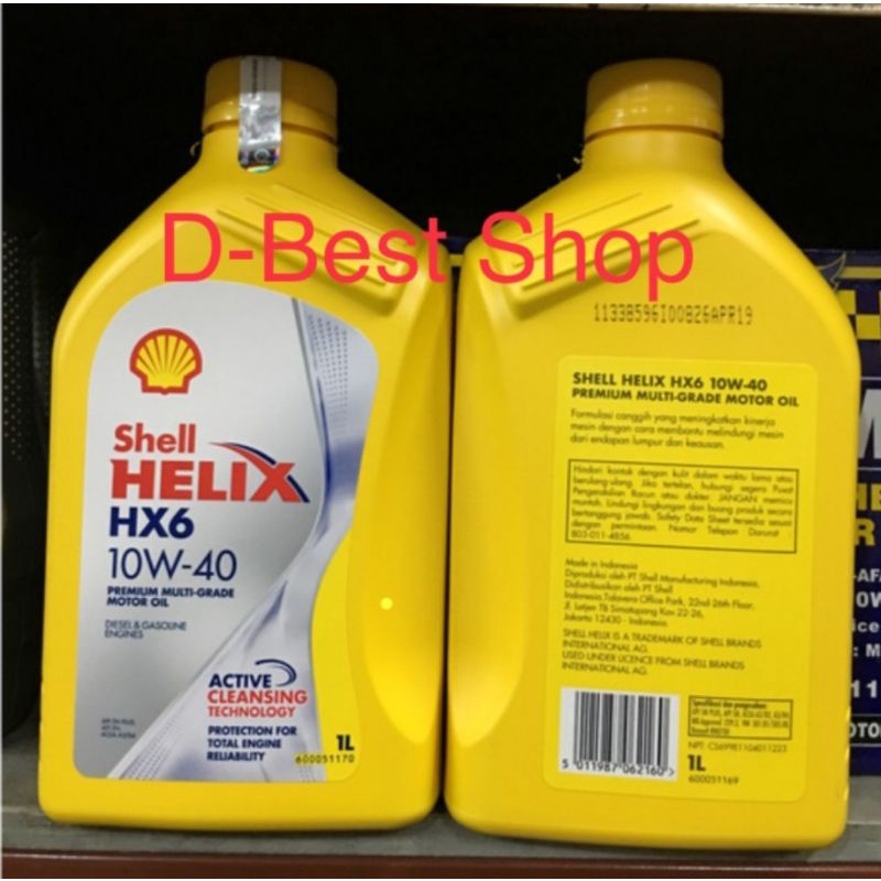 OLI SHELL HX6 /SAE 10W-40 1liter