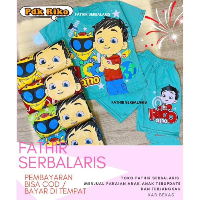 SETELAN BAJU ANAK RIKO THE SERIES TERBARU / STELAN KAOS RIKO ANAK SHOLEH TERJANGKAU