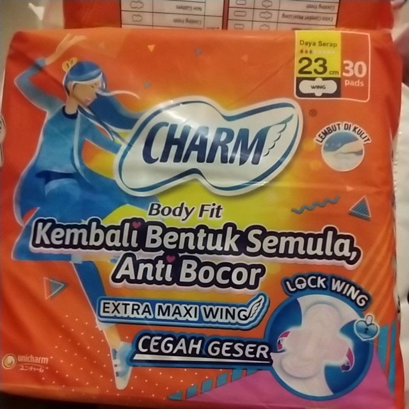 Charm Body Fit Extra Maxi Wing 28 pads