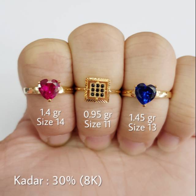 L7 - CINCIN EMAS SIZE 11, SIZE 13 & SIZE 14 KADAR 30%