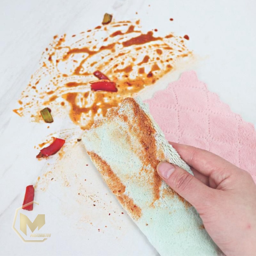 RT10 Kain serbet Lap piring towel Dapur motor mobil Anti Minyak Bahan Microfiber serap air serbaguna multifungsi MA2331