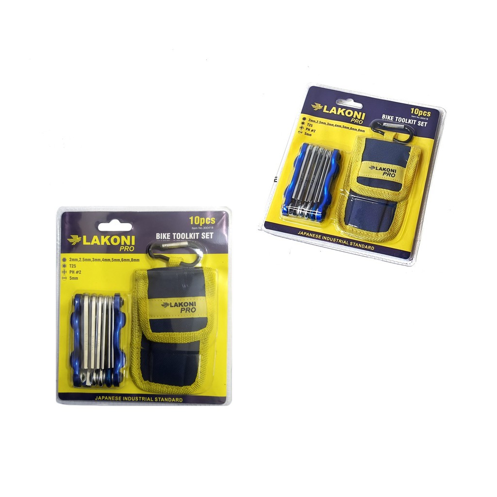 LAKONI Pro Bike Tool Kit Set 10 Pcs / Bike Toolkint set 10pcs / ToolKit ToolSet Sepeda / Repair Kit