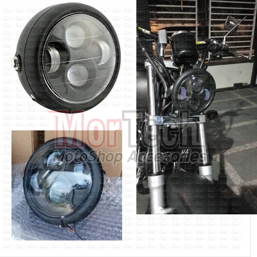 Headlamp - Lampu Depan LED Daymaker 5.75 Inch Vixion Cb150r Streetfire Japstyle Harley Bobber Custom