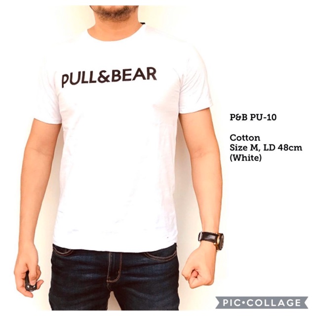 Manwarehouse - P&B PU-10 kaos hitam putih cram murah import grosir baju cowok jakarta