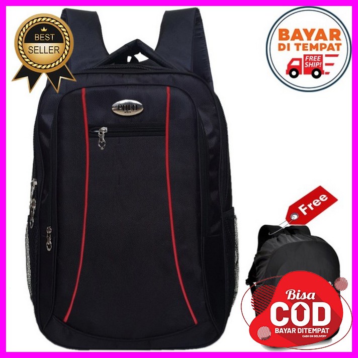 Selalu Baru,, Tas Sekolah Ransel Backpack Cowok Cewek Smp Sma Sd  DL621 Tas Pria Tas Backpack Polo