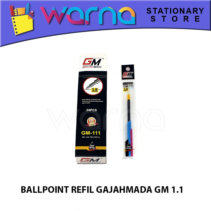 

PEN PULPEN BOLPEN BALLPOINT REFIL 1.0 mm GAJAHMADA GM-111