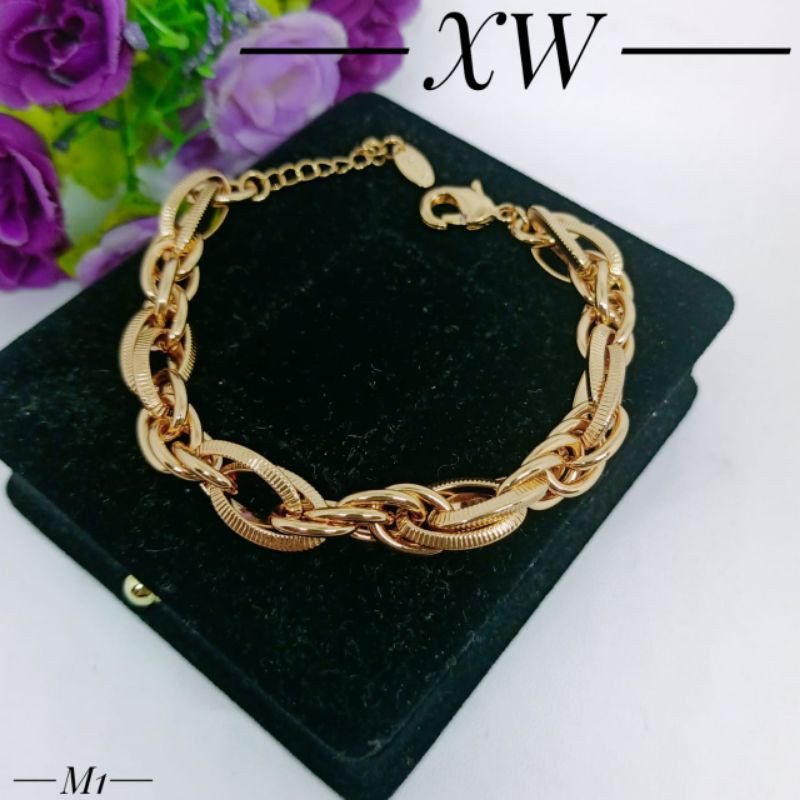 Gelang tangan yaxiya rantai gold mewah G08017