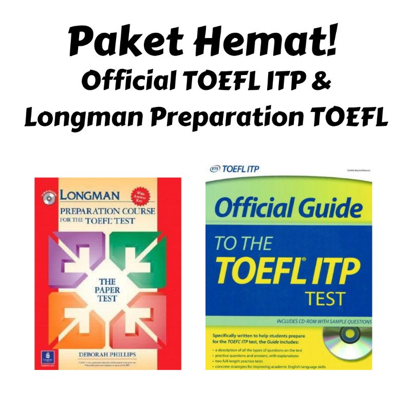 Paket Hemat Official Guide TOEFL ITP & Longman Preparation Course TOEFL