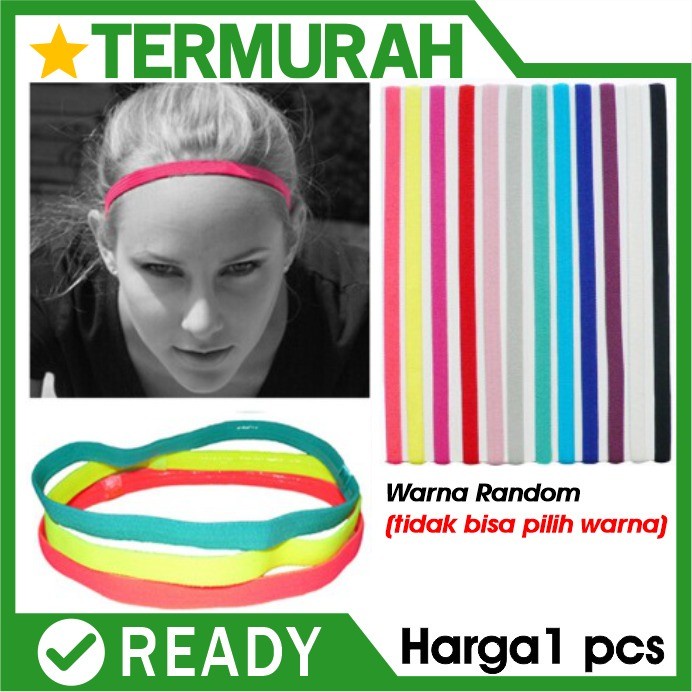 Headband Sport Bando Olahraga Hairband Ikat Kepala mini penahan rambut korea anti slip yoga head ban