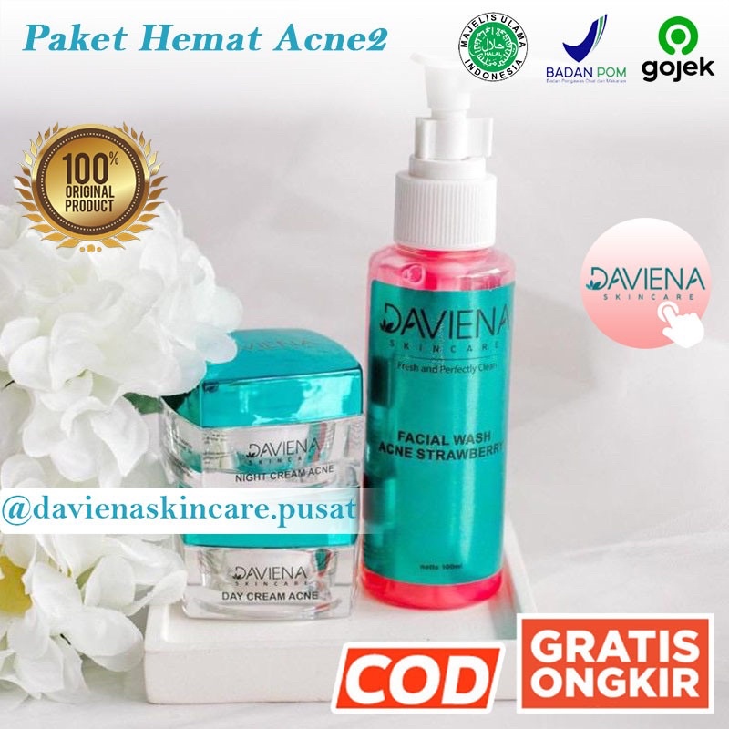 (Official) DAVIENA SKINCARE ACNE SERIES | DAVIENASKINCAREPUSAT-paket hemat acne2