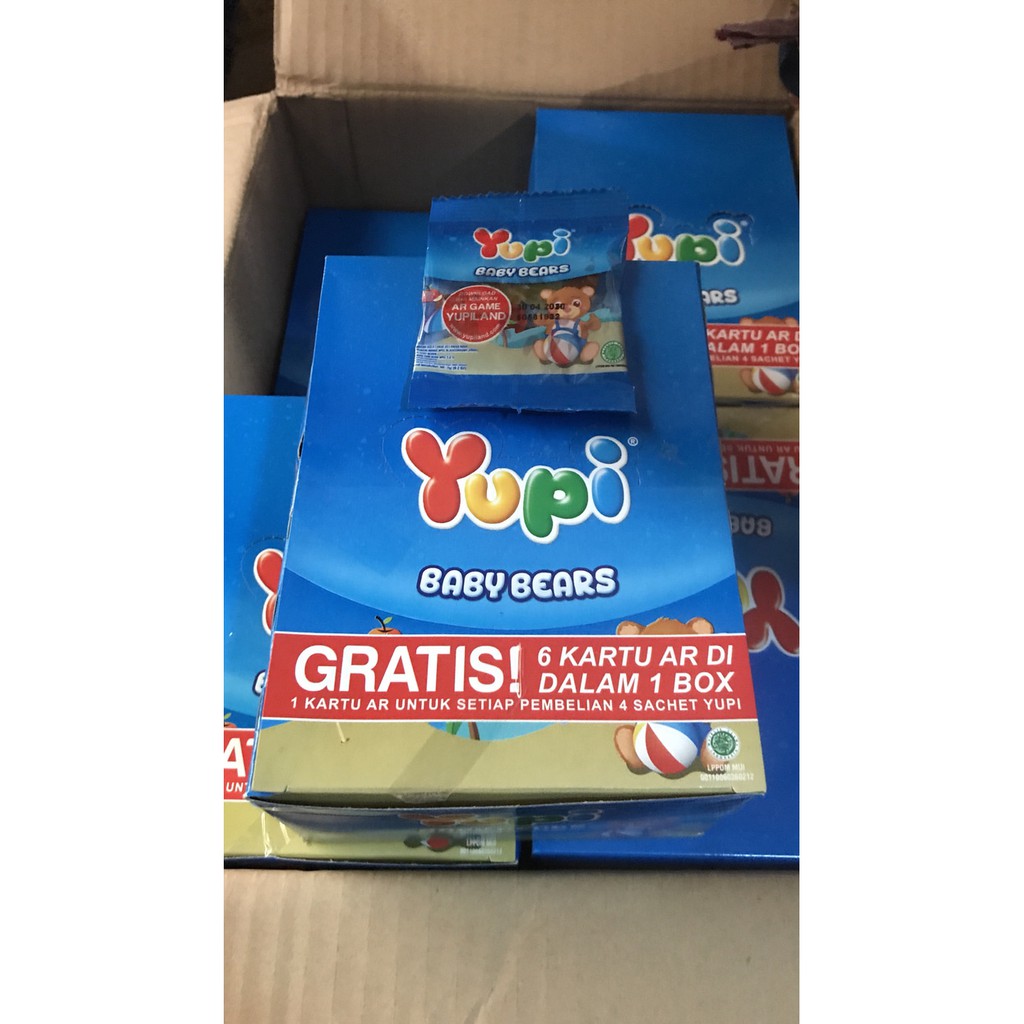 

Yupi Baby Bears 1 Pak Box Dus 24 Pcs Bear Biru Grosir Permen HHR106