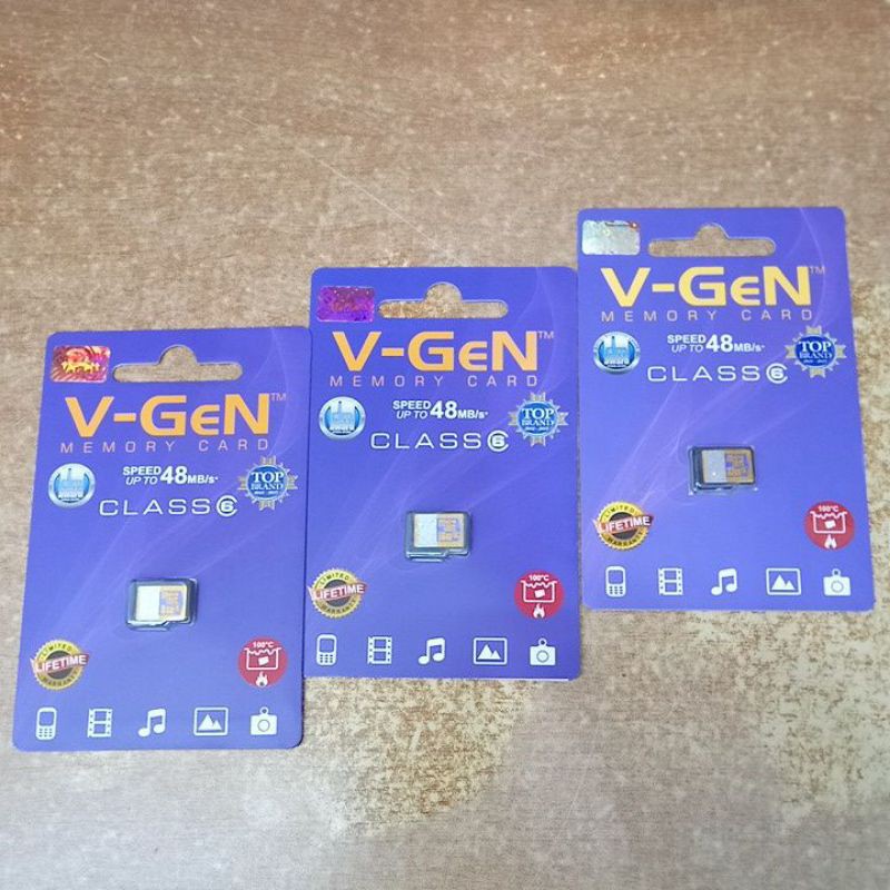 MEMORY CARD V-GEN 4GB. 8GB. 16GB, 32GB CLASS 6