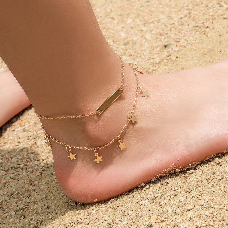Termurah Fashion Korea Perhiasan Aksesoris Gelang Kaki Model Pantai Dan Gelang Tangan Wanita Import