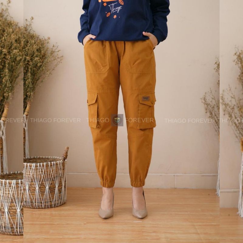 Celana Joger Wanita Canvas Original Thiago