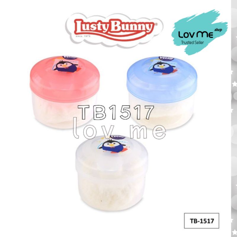 lov me❤ Lusty Bunny Tempat Bedak Bayi Single + Puff Anti Pecah Tanpa SEKAT TB1610 -Tb1611- Tb1612 Tb1517 TB1518