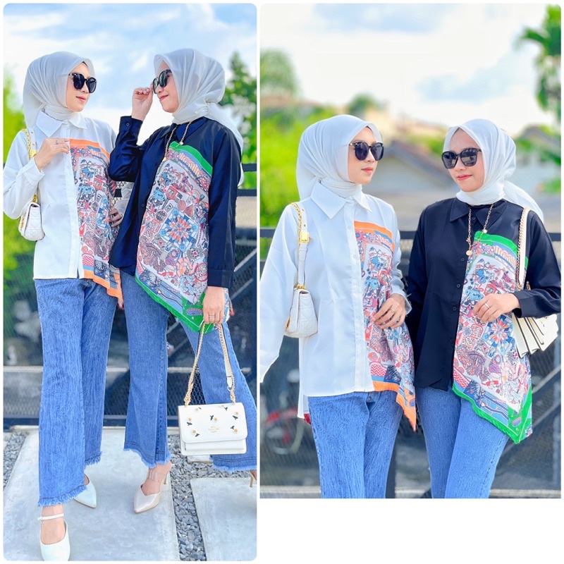 KATYA SET CELANA CUTBRAY DENIM & KEMEJA ZA GALLERY FS