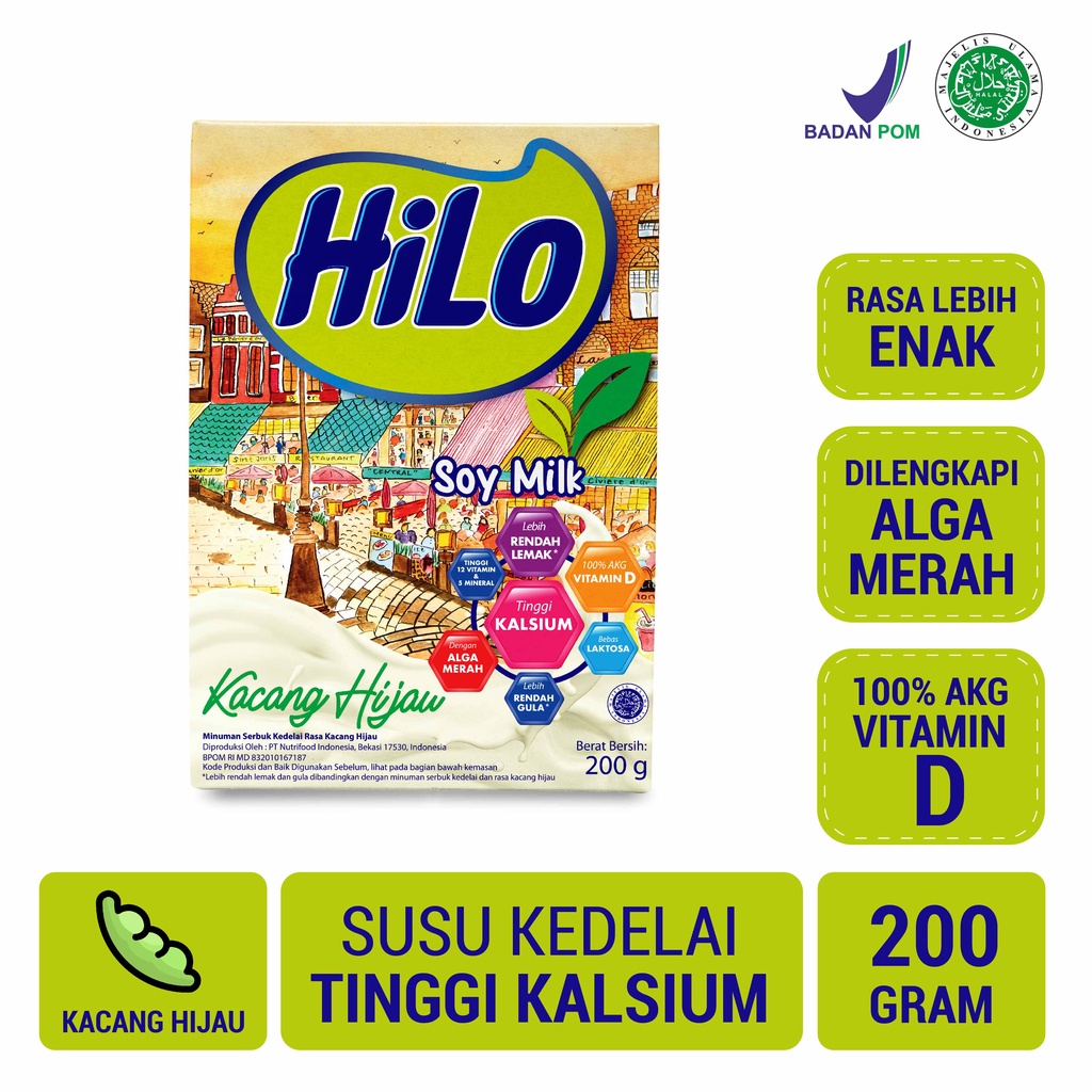 

Hilo Active Kacang Hijau 200 gram - Soy Milk Susu Tinggi Kalsium