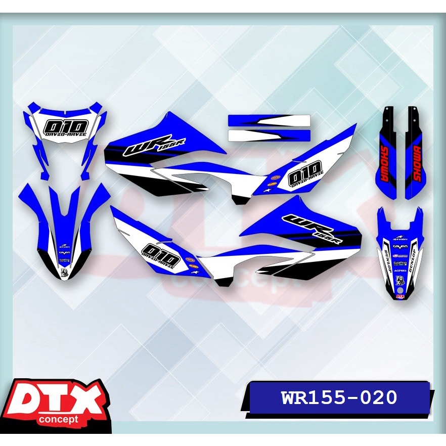 decal wr155 full body decal wr155 decal wr155 supermoto stiker motor wr155 stiker motor keren stiker motor trail motor cross stiker variasi motor decal Supermoto YAMAHA WR155-020