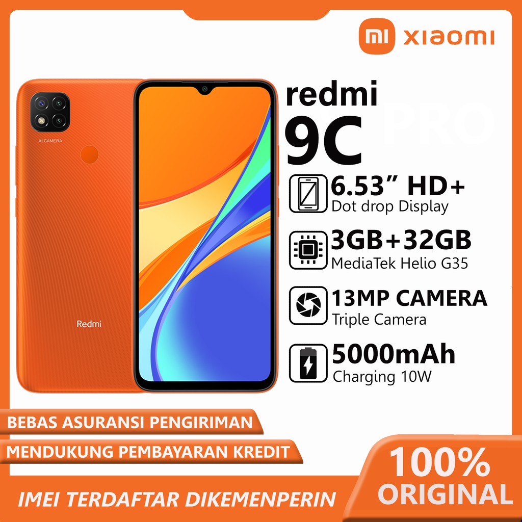 XIAOMI REDMI 9C RAM 3GB ROM 32GB GARANSI RESMI