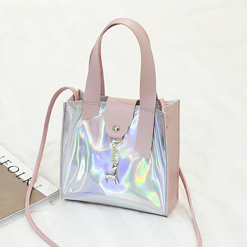 YBS Tote bag - pouch - tas tenteng mika gliter - hologram fashion termurah W-101