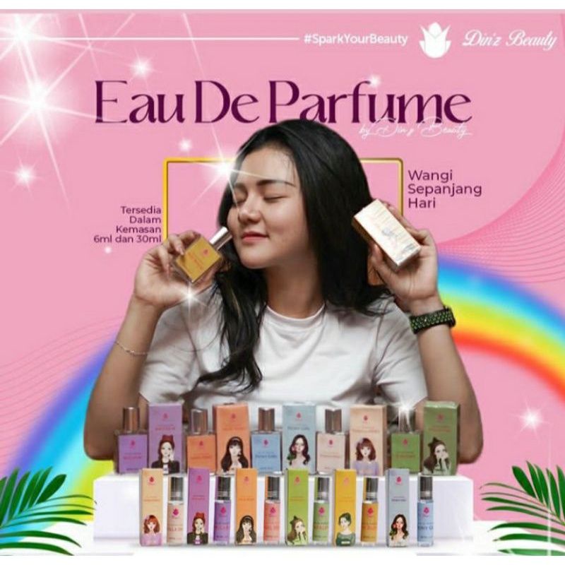 DINZ BEAUTY PARFUM WANITA BRANDED WANGI TAHAN LAMA SEHARIAN