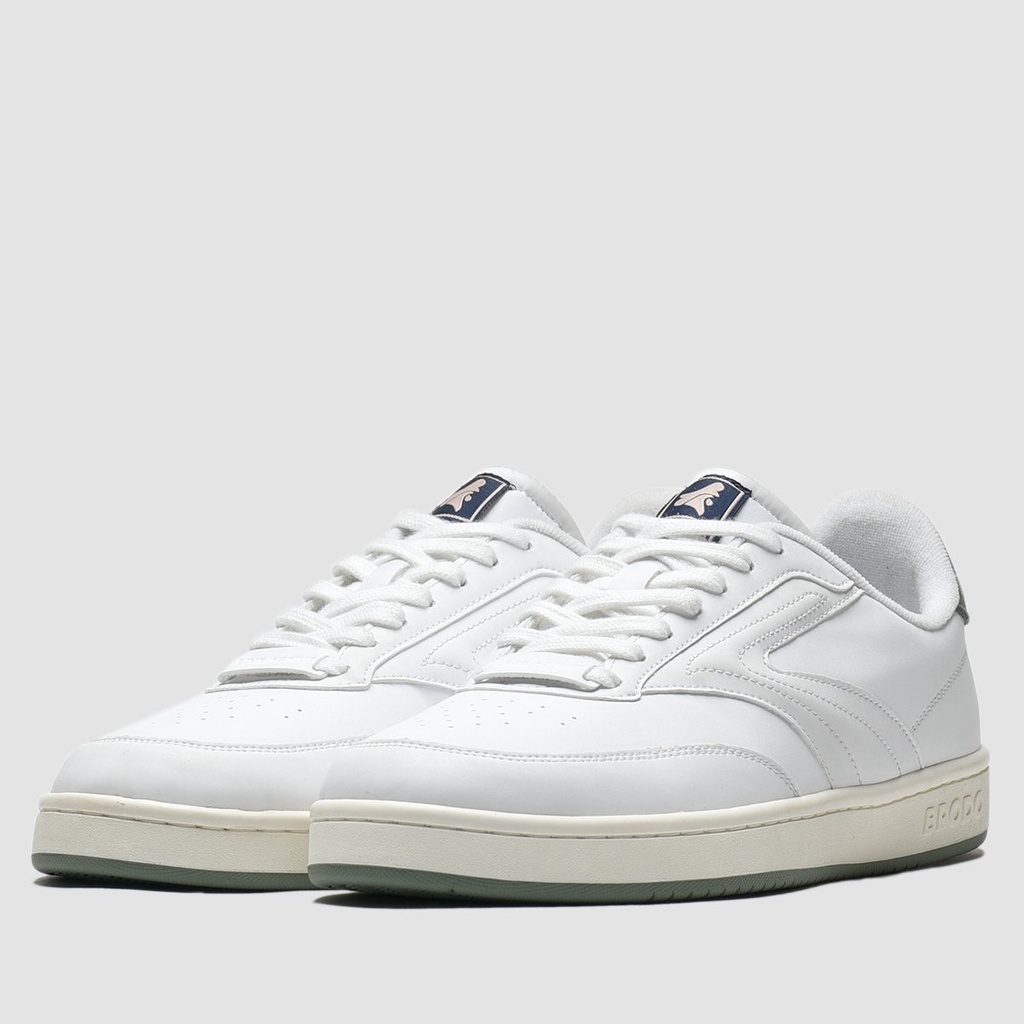 Sepatu Brodo Ace Tennis [White Red Navy/White Pale Olive]-4