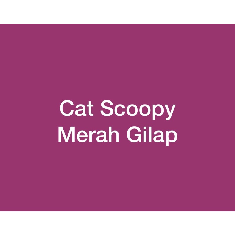 Cat Scoopy merah gilap