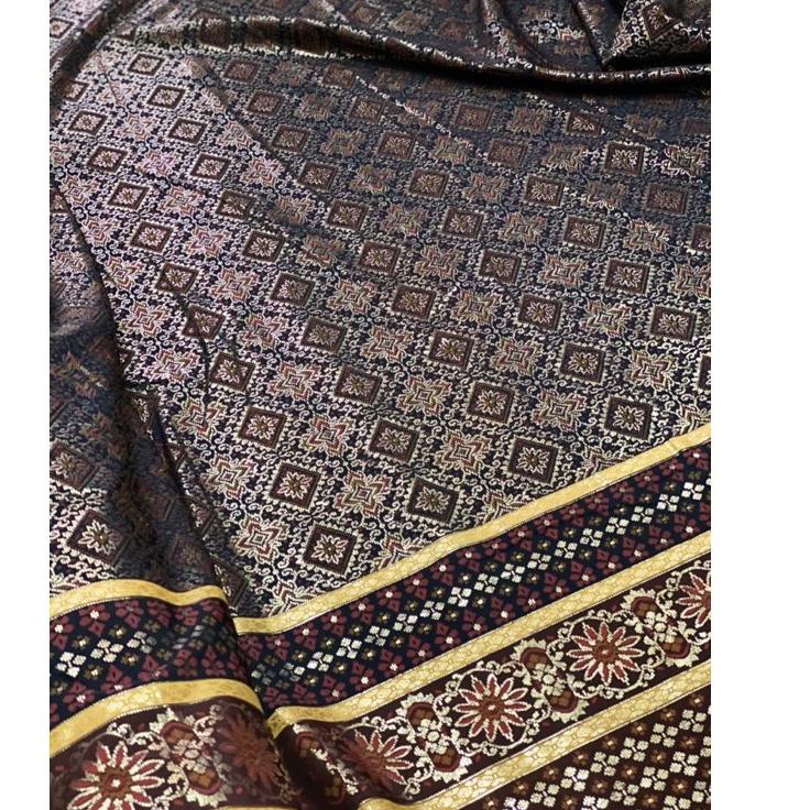 ➯ Restock 2022 (B247) Kain Batik prada Foil Gold Halus Pria wanita (lb120) Harga per meter ➵