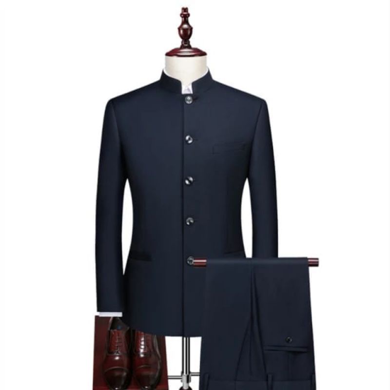 SETELAN JAS MANDARIN PRIA JAS PORMAL JAS KOKO JAS SEMI KOREA