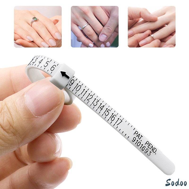 

Pengukur Cincin Ukuran Cantik/Cincin Penggaris Lembut Standar/Alat Ukuran Cincin Coil Jari US - SO