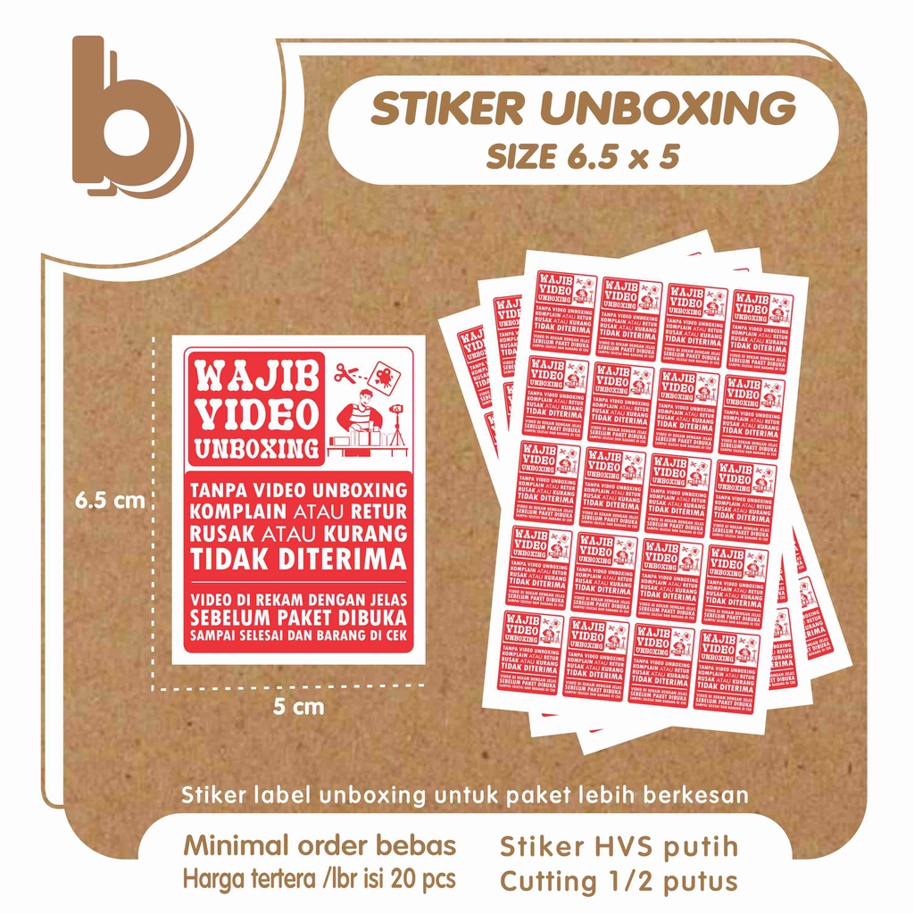 

Stiker Unboxing I SU00314