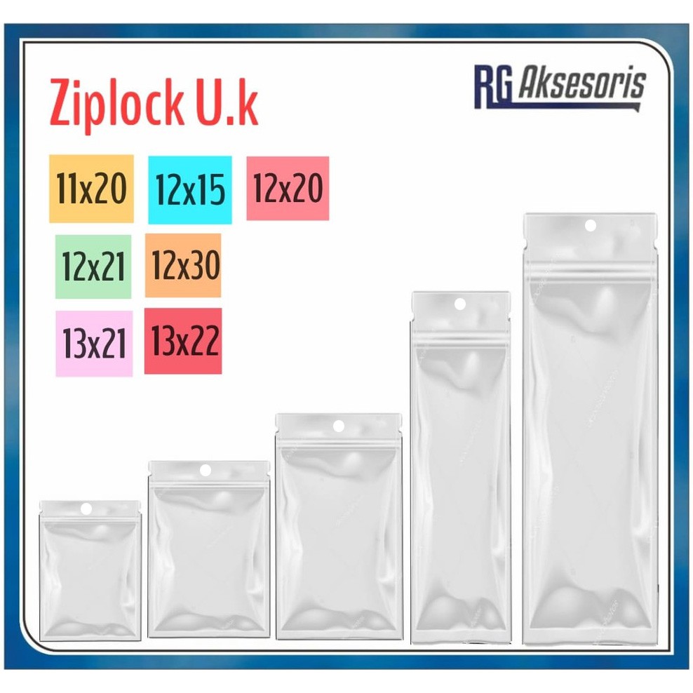 Plastik ZipLock Ukuran 11x20 / 12x15 / 12x20 / 12x21 / 12x30 / 13x21