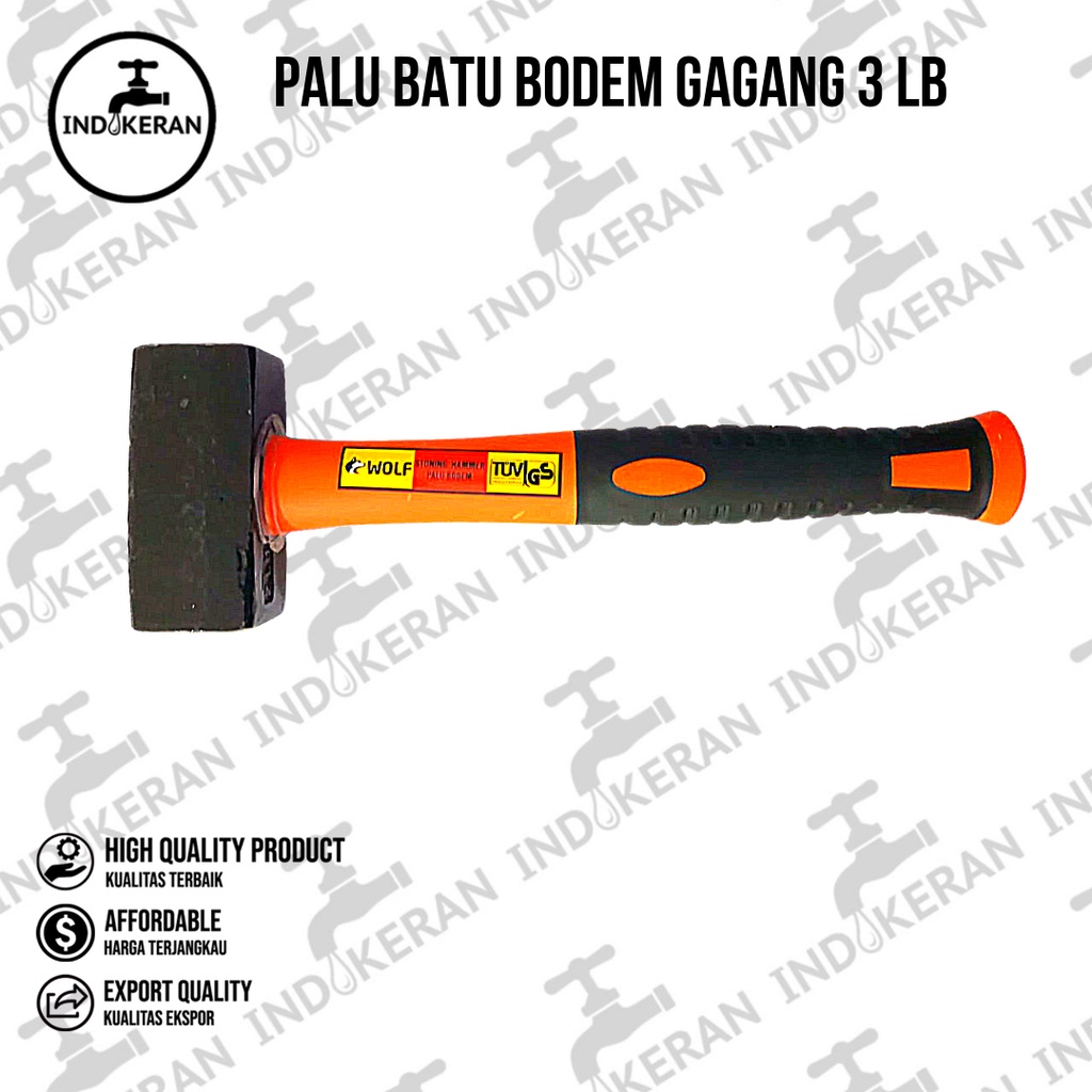 INDOKERAN - Palu Batu Bodem Gagang 3 LB