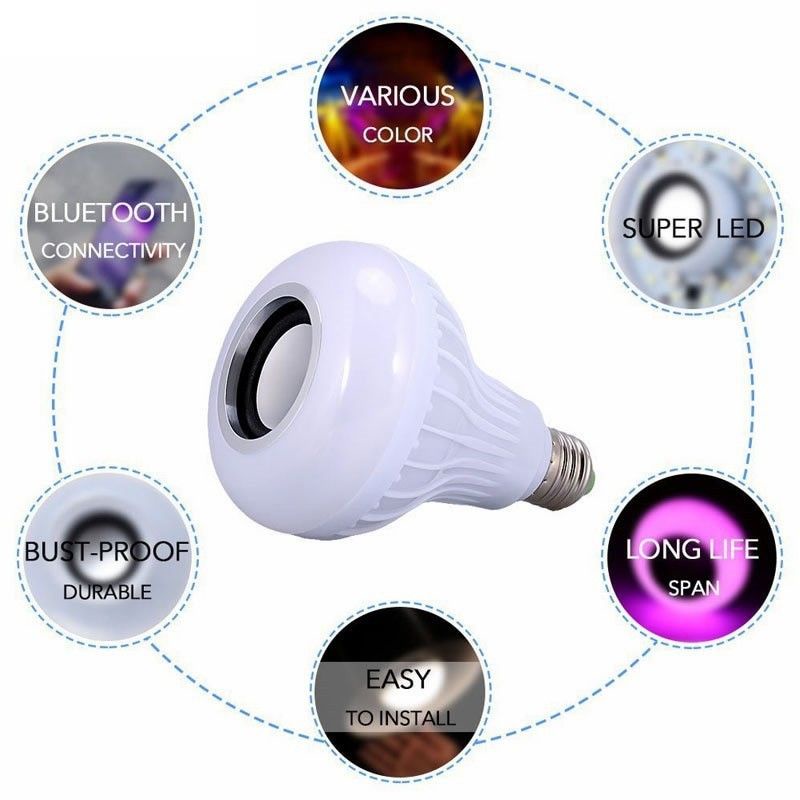 MSECom LAMPU SPEAKER BLUETOOTH LED MUSIC RGB BOHLAM SPEAKER MUSIK BLUETOOTH 2 in 1 LAMPU KAMAR TIDUR MEDAN