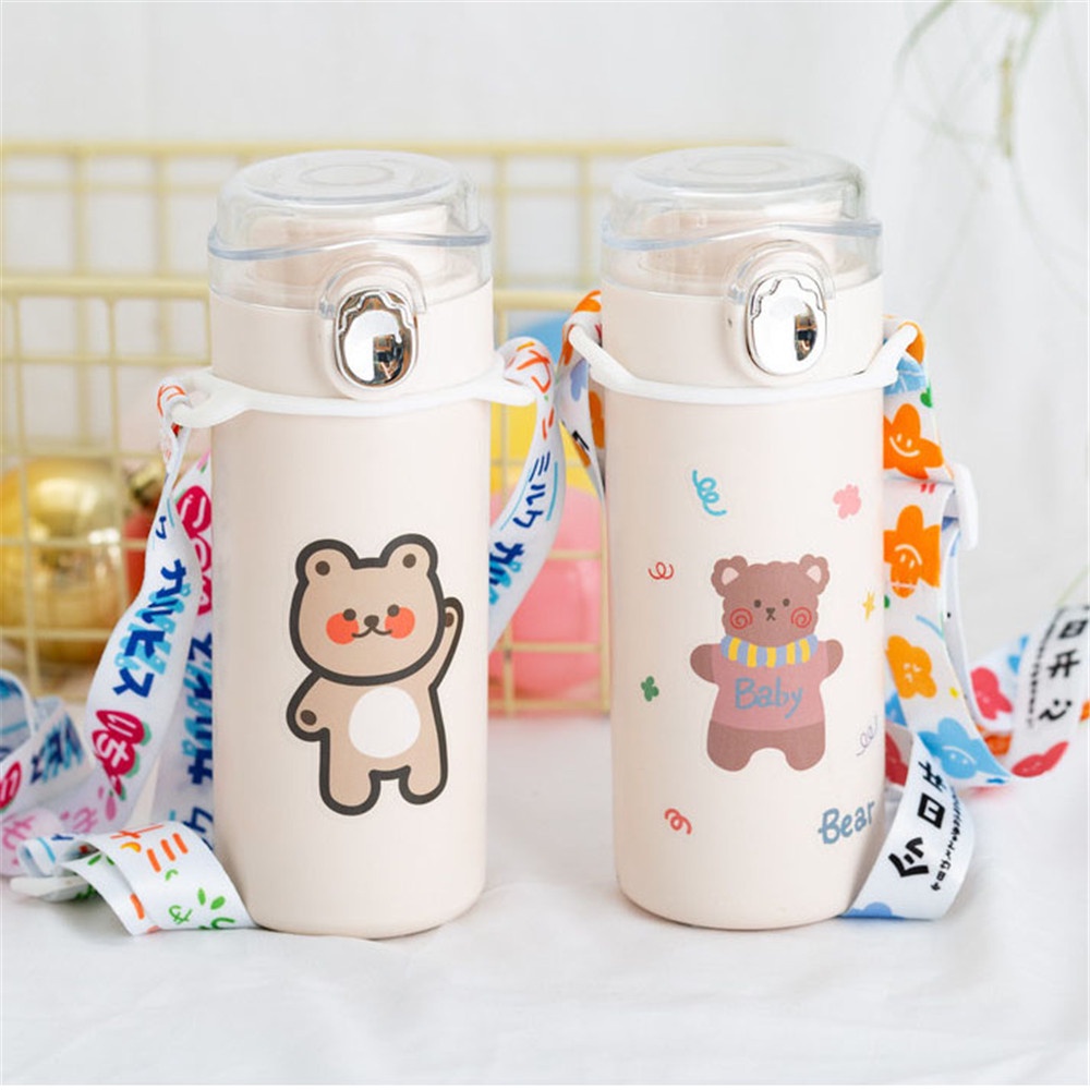 3pcs Korea Lucu Kartun Beruang dan Kelinci Termos Mug Stiker Pvc Tahan Air