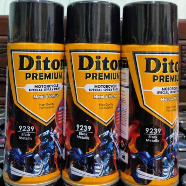Cat motor diton premium 9239 black metallic hitam metalik