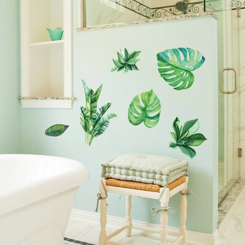 Reliza Wall Sticker Green Leaf Daun Hijau Stiker Dinding Ldr