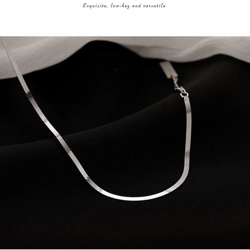 925 Silver Snake Bone Chain Anklet Female Summer Sexy Anklet Simple Clavicle Chain Women Jewelry
