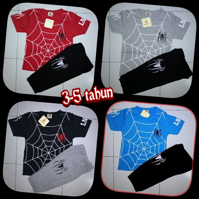 Murah Setelan Anak Laki Spider Man Setelan Kaos Anak Laki Diskon