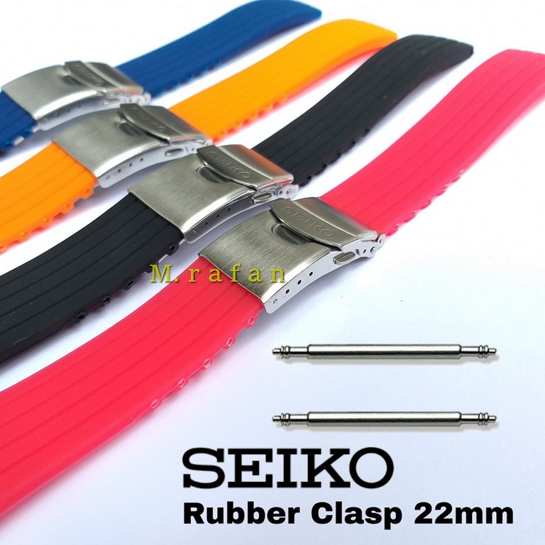 Tali Jam Tangan Rubber Bracelet For Seiko Diver Skx 22mm Free Pen