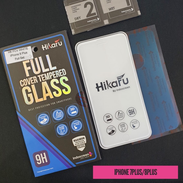 Tempered Glass Full Cover [ Free Anti Gores Belakang ] HIKARU INDOSCREEN